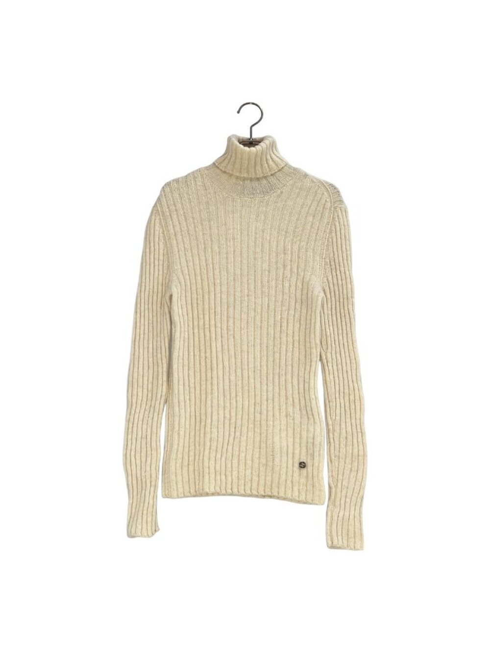 Gucci Alpaca Blend Turtleneck Knit Ivory Sweater L